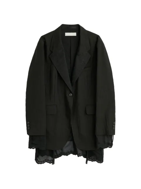 OUR LEGACY Reversible Drip single-breasted blazer Black W2260RSB
