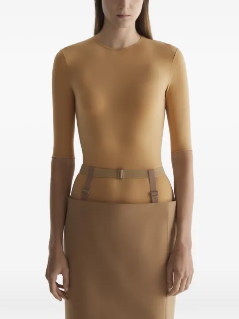 Mugler three-quarter-sleeve T-shirt Neutrals 26S3TO08855015
