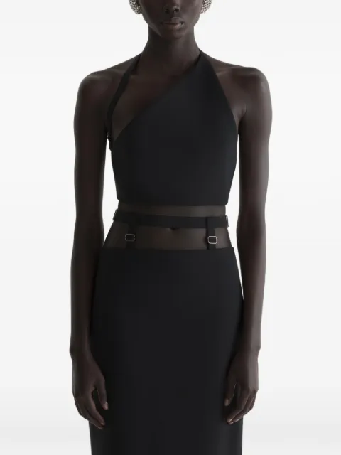 Mugler cut-out cropped top Black 26S1TO08901032