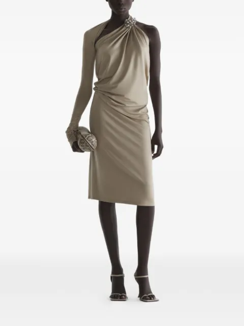 Mugler draped loop dress Neutrals 26S1RO18503012