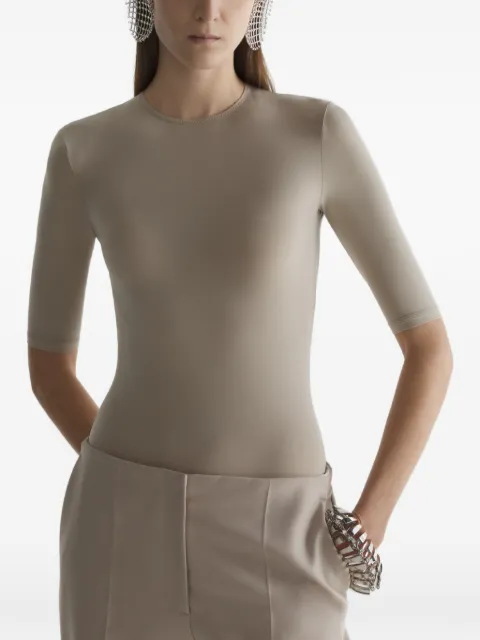 Mugler three-quarter-sleeve T-shirt Neutrals 26S3TO08855015