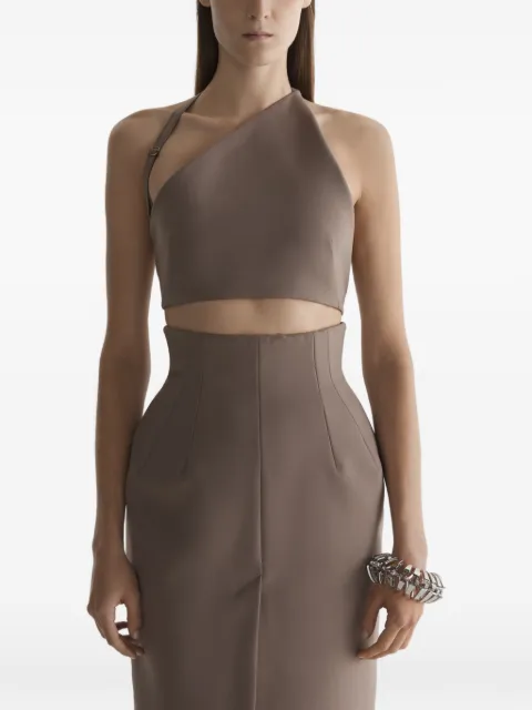 Mugler cropped top Brown 26S1TO08901032