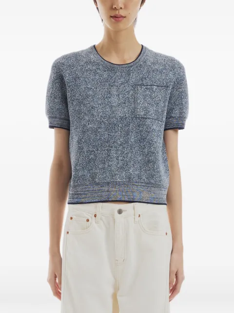 Crush Collection crew-neck chest-pocket T-shirt Blue WBKETS01B25