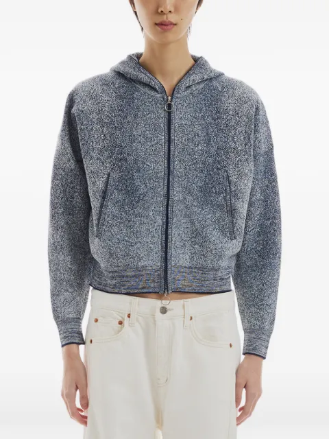 Crush Collection denim-effect cropped jacket Blue WBKECD02