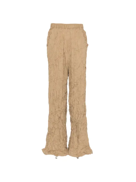 Gongdid Design crinkled trousers Brown GDM04