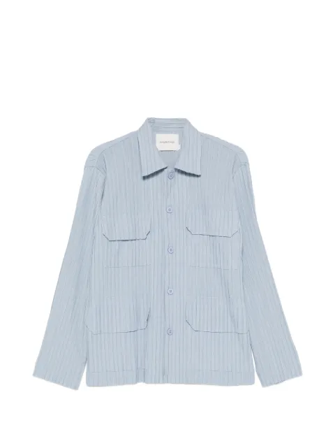 Gongdid Design pleated pocket shirt Blue GDM20
