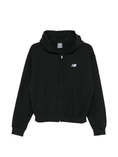 New Balance logo-zipped hoodie Black WJ41501