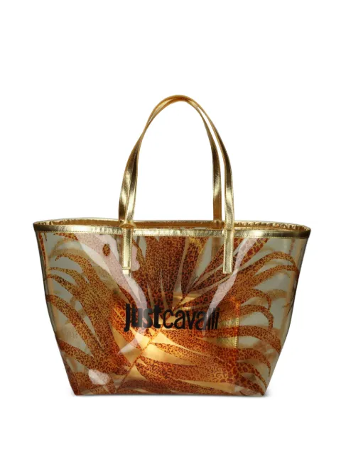 Just Cavalli palm-print tote bag Brown 80RA4BS2ZSE22