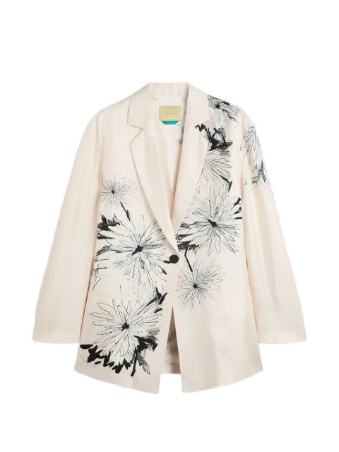 MOMONÌ Zuni floral-print blazer White 265MMOJA001265MO02