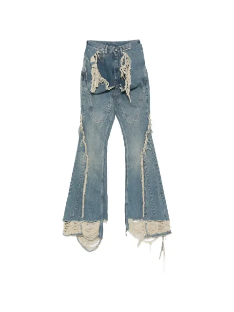 Rick Owens DRKSHDW distressed flared jeans Blue DS01F4304DWBSH