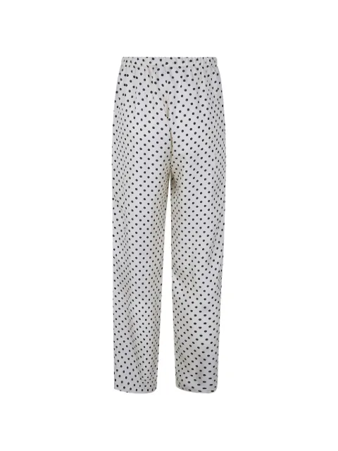 Laura Urbinati polka dot trousers White E6P03TP