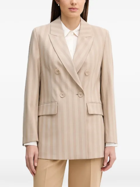 Sisley striped double-breasted blazer Neutrals 2LMTLW03Q