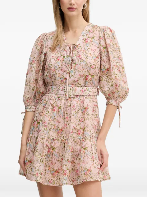Silvian Heach floral belted mini dress Pink GPP26370VE
