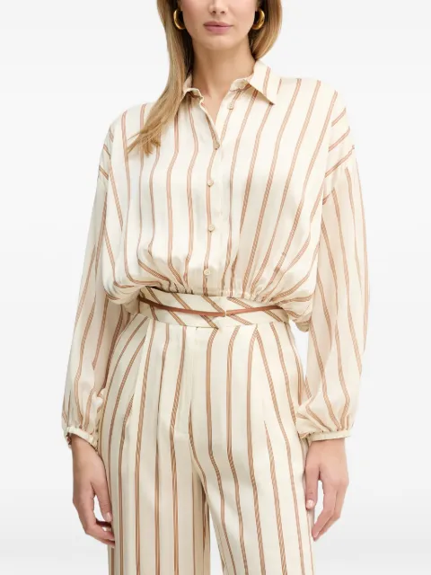 SIMONA CORSELLINI striped-pattern shirt Neutrals P26CPCA00601