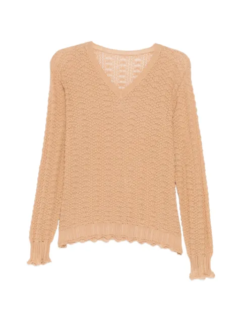 JNBY crochet-knit top Brown 5Q4311310