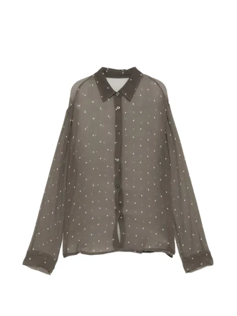 JNBY polka-dot shirt Green 5Q3213650