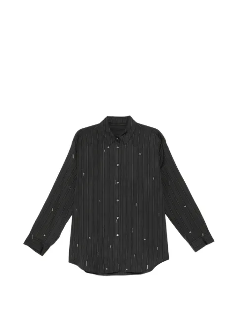 JNBY embellished striped shirt Black 5Q3212580