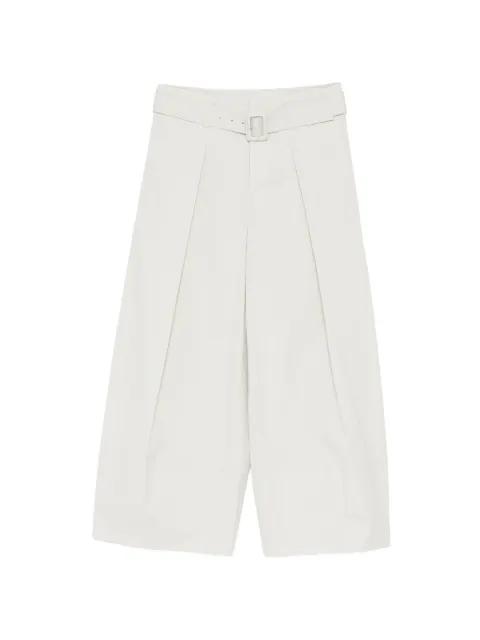 LESS wide-leg cropped trousers Green 2Q5E16970