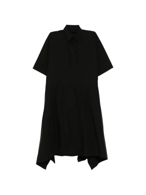 JNBY asymmetric hem short-sleeved dress Black 5Q4G13060