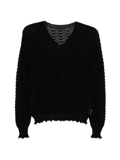JNBY gathered hem V-neck top Black 5Q4311310