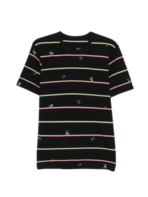 JNBY embroidered stripd T-shirt Black 5Q3111430