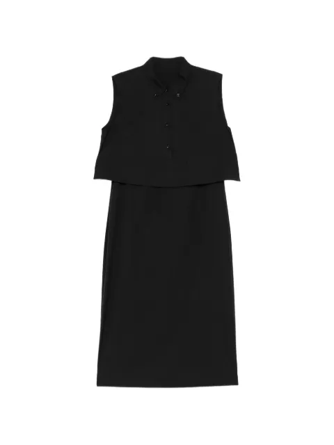 LESS layered sleeveless shirt dress Black 2Q5G10110