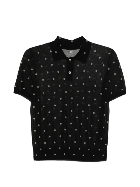 JNBY polka dot polo top Black 5Q3313630