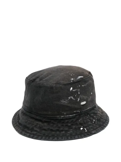 OUR LEGACY paint-splatter bucket hat Black A2268BNE
