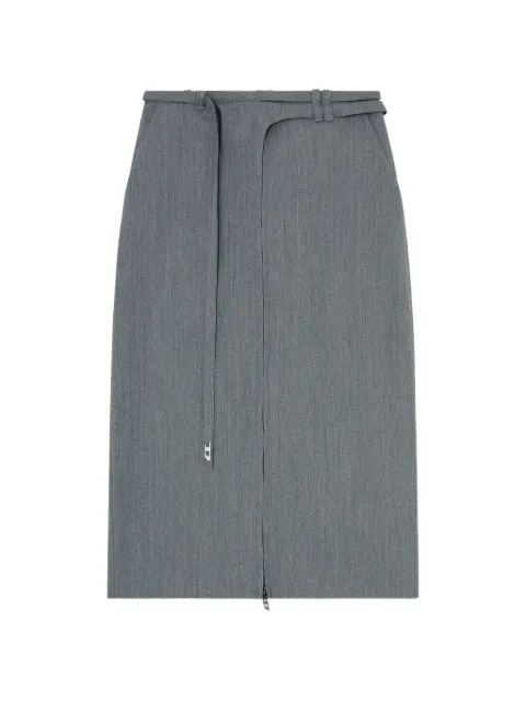 Diesel tailored midi pencil skirt with biker straps Grey A223280WICS