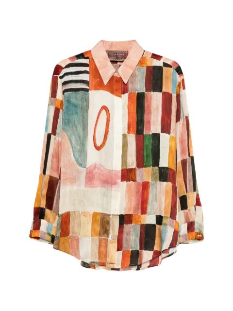 ALEMAIS x Laurence Leenaert Marjorelle patchwork shirt Orange 6056T