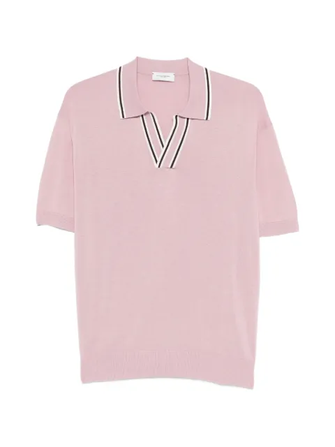 Paolo Pecora V-neck striped T-shirt Pink A031F2004283