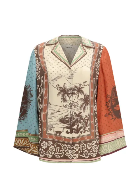 ALEMAIS Alberta graphic-print shirt Neutrals 6950T