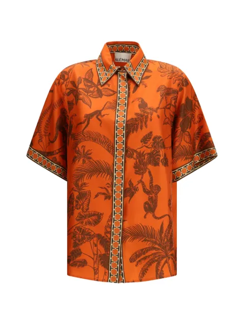 ALEMAIS monkey-print shirt Orange 6881T
