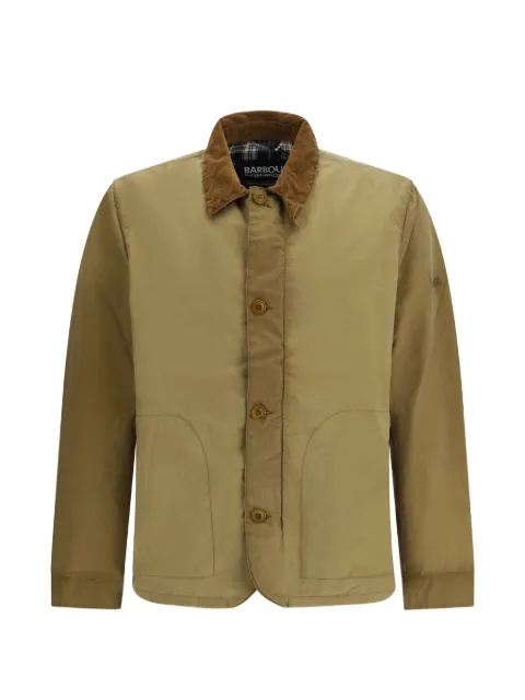 Barbour International Troon corduroy-collar cotton jacket Green MWX2541