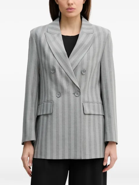 Sisley striped double-breasted blazer Grey 2LMTLW03Q