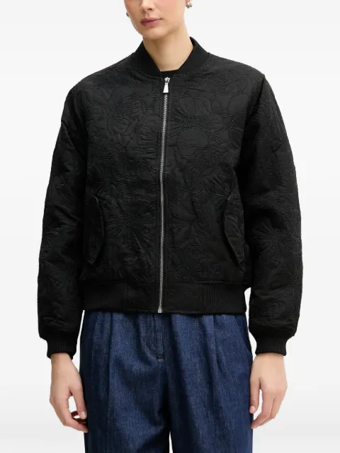 Sisley floral quilted jacket Black 2PDVLN069
