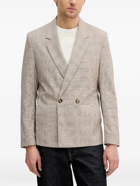 Sisley double-breasted blazer Neutrals 22K3SW02M