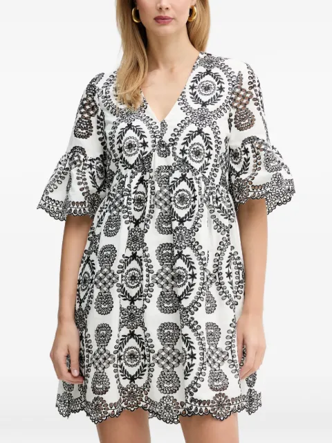 Silvian Heach geometric-pattern mini dress White GPP26472VE