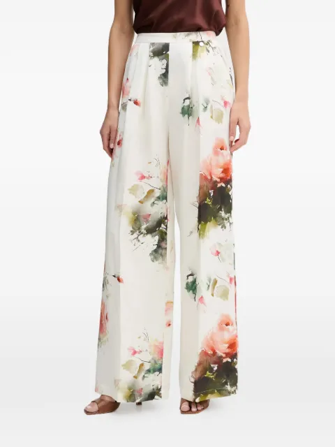 Silvian Heach floral palazzo pants White GPP26052PA