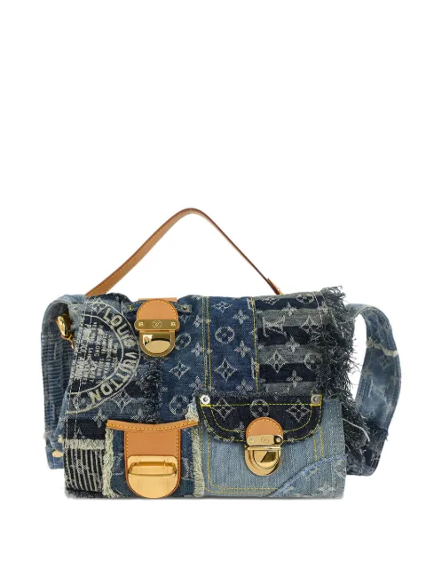 Louis Vuitton Pre-Owned 2007 Postie patchwork denim tote bag Blue 125931