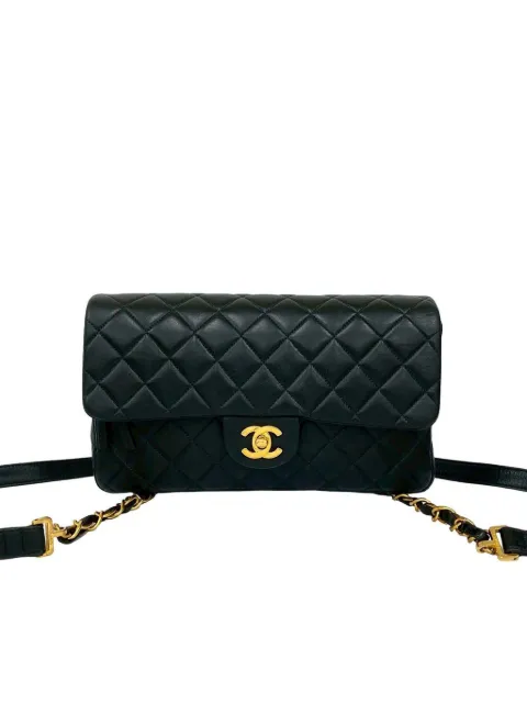 CHANEL Pre-Owned 1996-1997 Medium Quilted Lambskin Flap backpack Black YB27PY4OT1ADLW5F