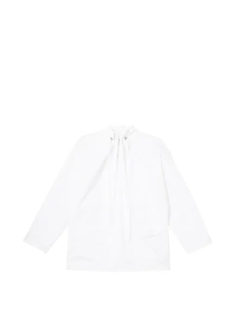 LESS drawstring sculpted-neck shirt White 2Q3214780