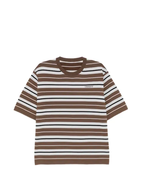 CROQUIS logo-embroidered T-shirt Brown 9Q4312490