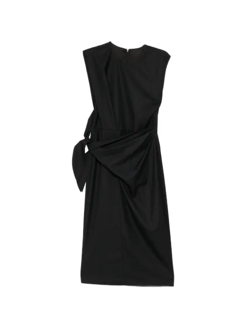 LESS tied-waist draped dress Black 2Q4G16070