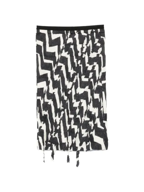 JNBY geometric-print midi skirt Black 5Q4D13880