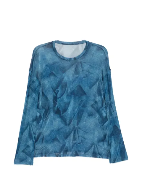 JNBY psychedelic long sleeve T-shirt Blue 5Q4111700