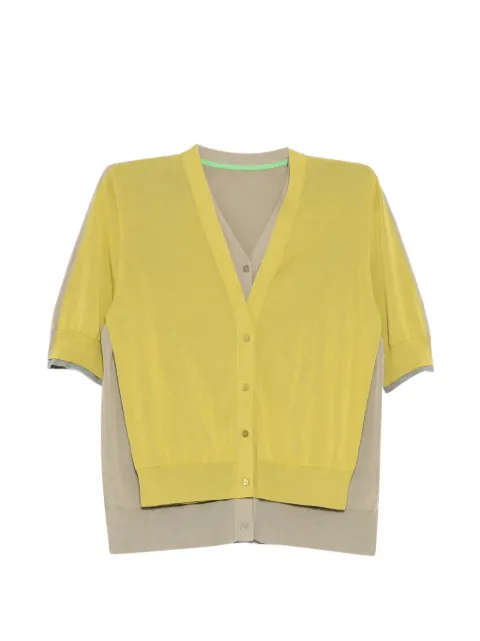 JNBY V-neck layered cardigan Neutrals 5Q4311400