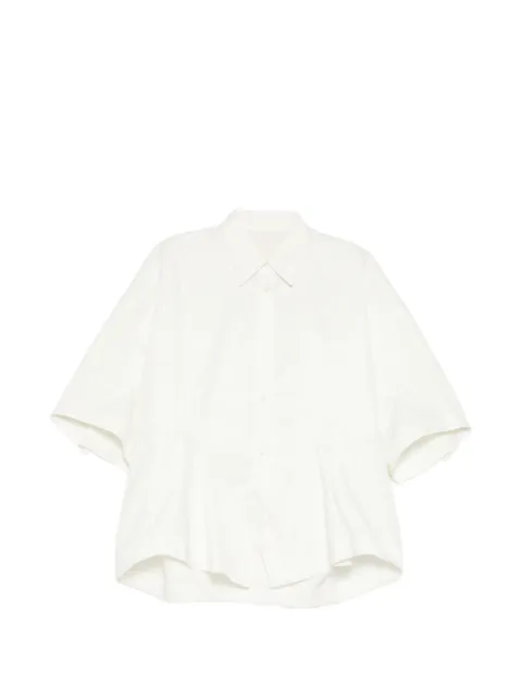 JNBY chest pocket pleated shirt White 5Q4213300
