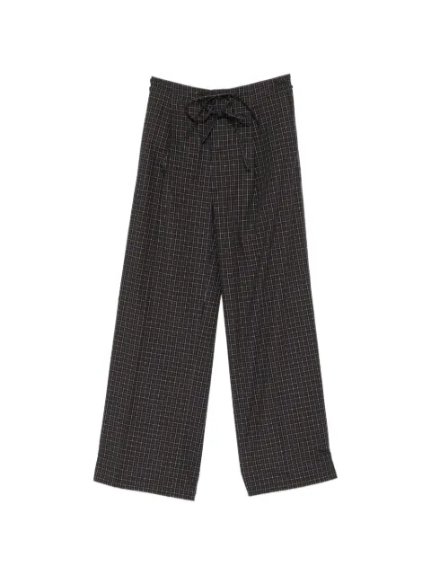 LESS checked drawstring trousers Blue 2Q2E13830