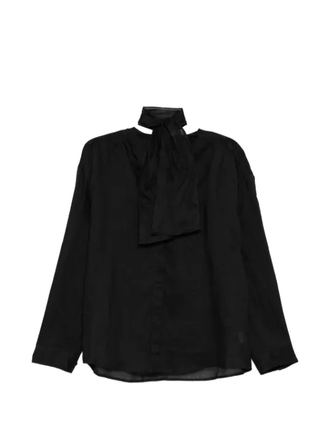 JNBY relaxed-fit tie blouse Black 5Q4214420